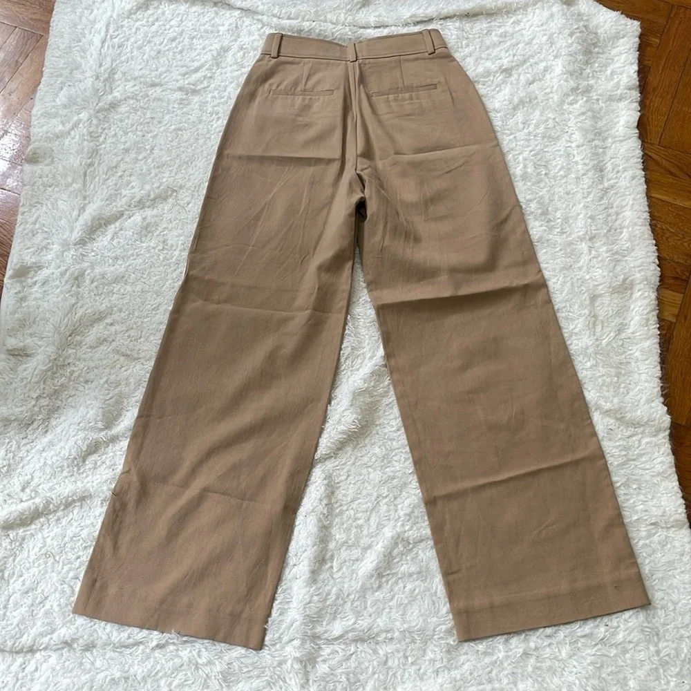 Everlane Stylish Tan Wide-Leg Pants